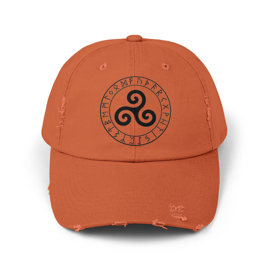 Celtic triskel Unisex Distressed Cap