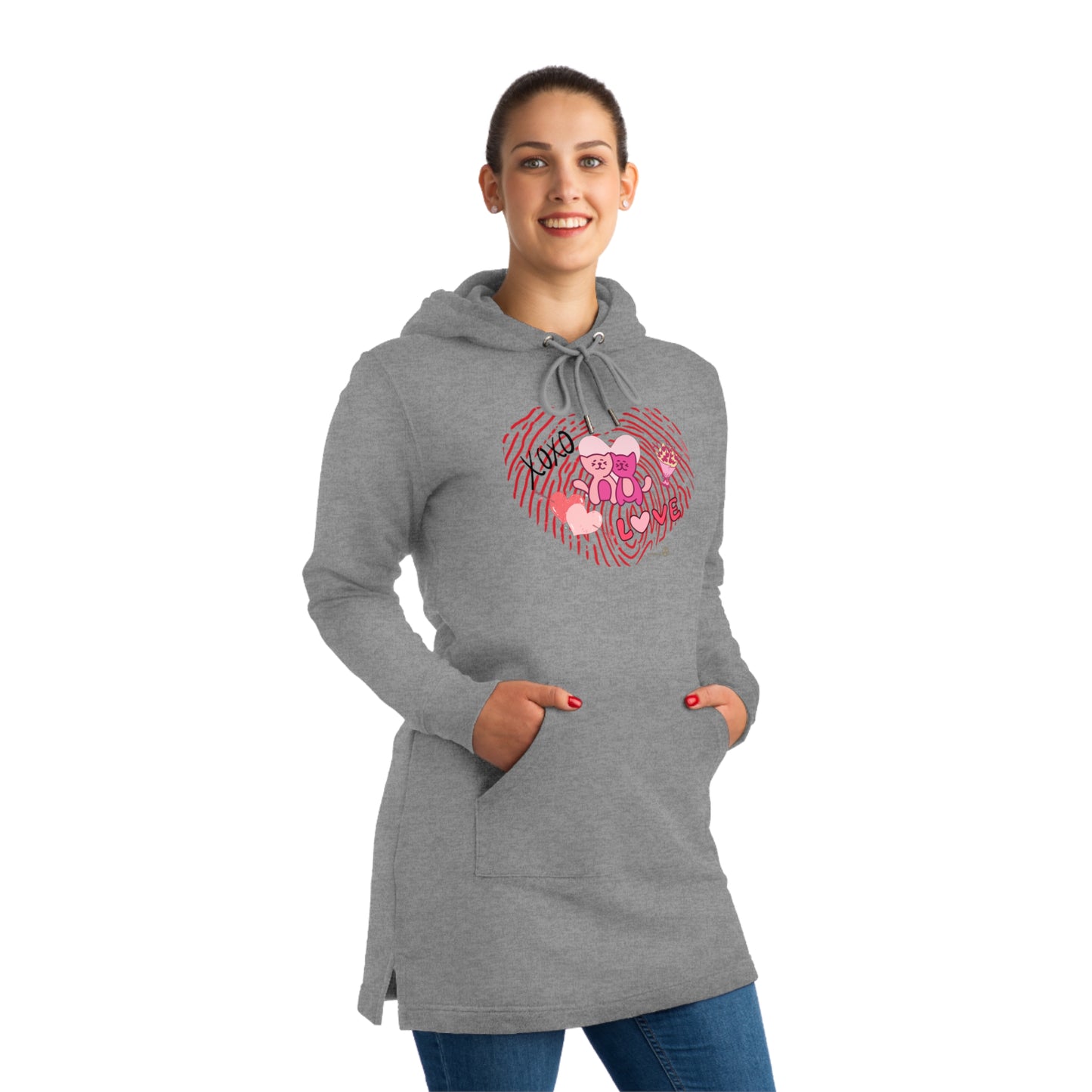 heart Streeter Hoodie Dress for woman