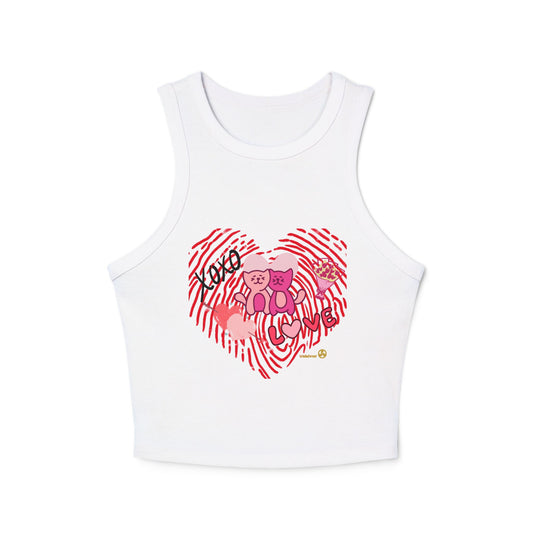 heart Women's Micro Rib Racer Tank Top